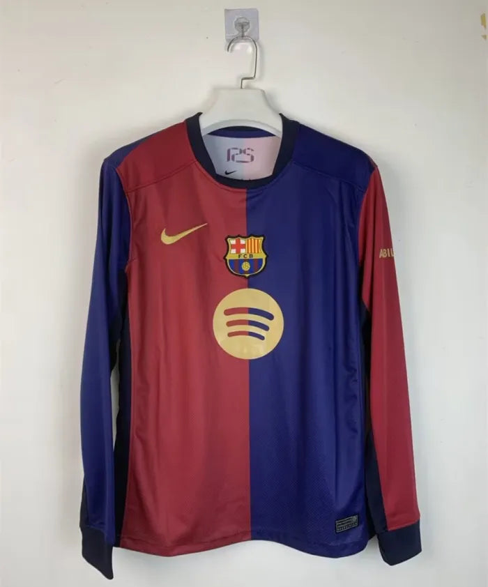 Barcelona Man Home Long Sleeve Jersey 2024/2025