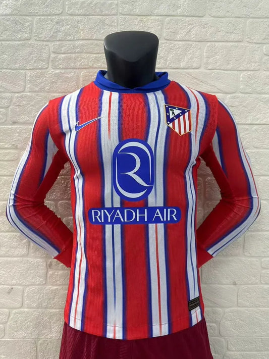 Atletico Madrid Home Player Long Sleeve Jersey 2024/2025